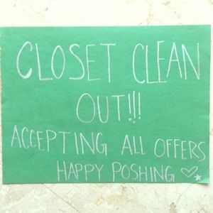 Closet Clear Out Sale! Brand Names, Open to Offers